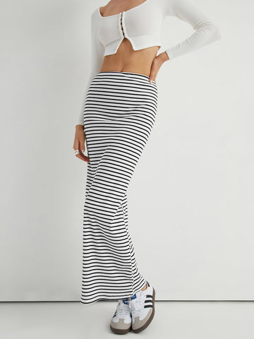 Stripe Charming Maxi Skirt