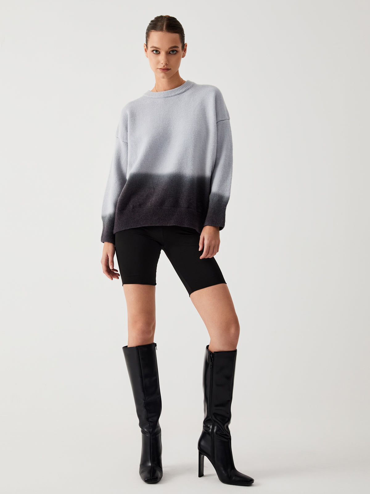 Cloud Nine Fuzzy Trendy Ombre Oversized Sweater