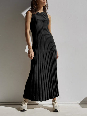 Camille Knit Graceful Pleat Maxi Dress