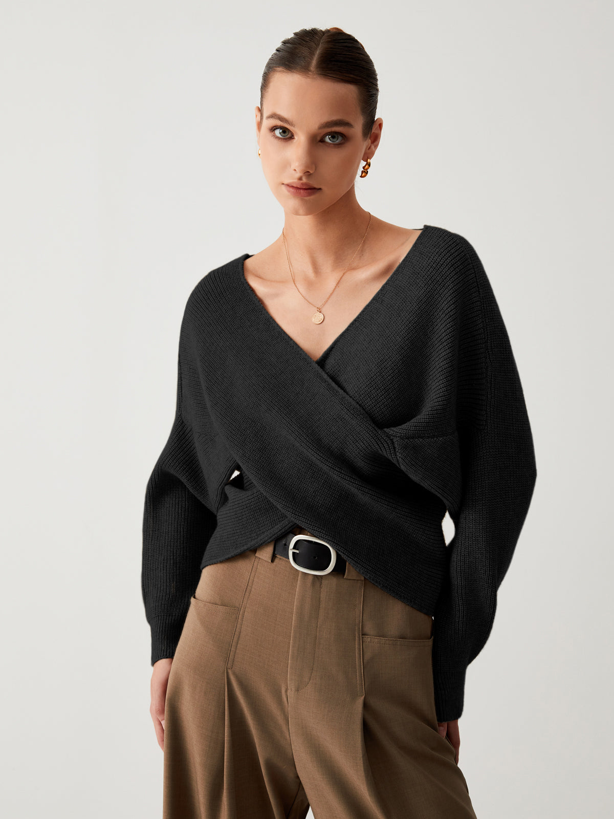 Cross My Heart Trendy Oversized Crop Sweater