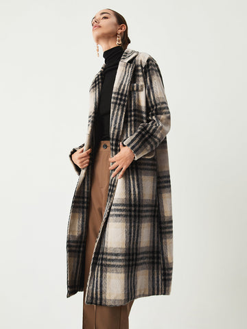 Glen Check Graceful Longline Coat