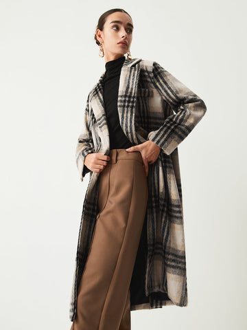 Glen Check Graceful Longline Coat