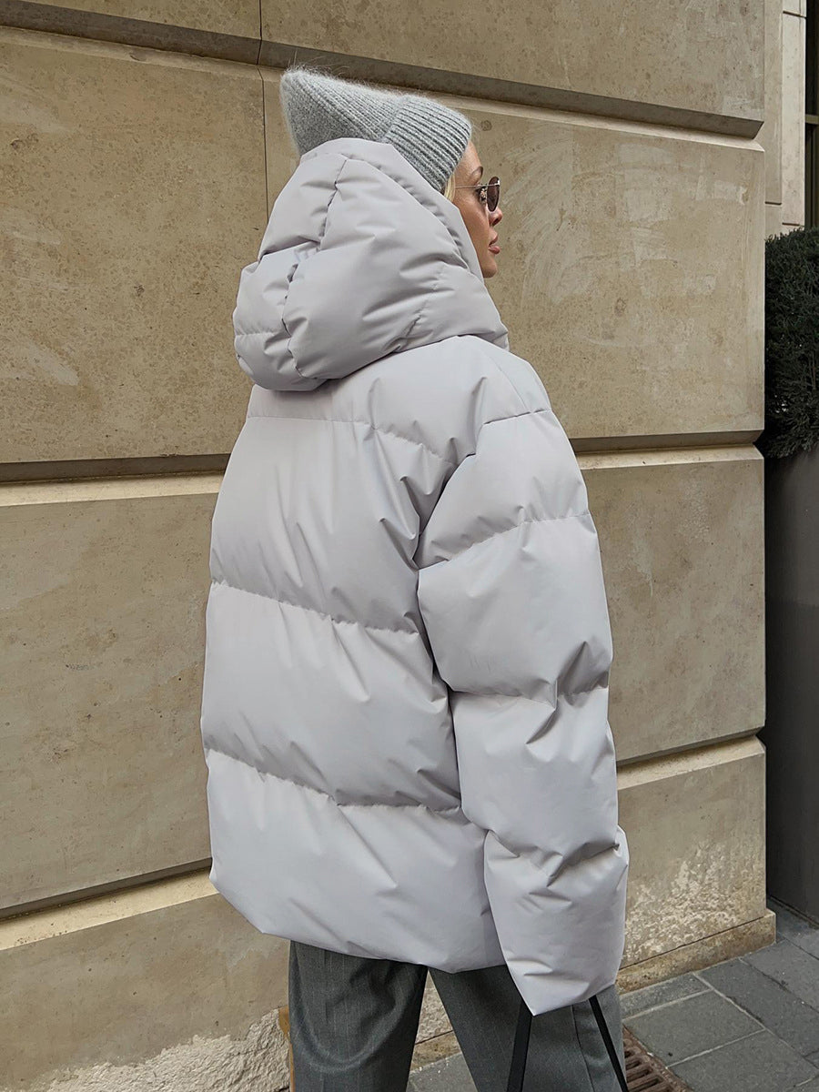 Oversized Quilted Graceful Puffer Down Coat