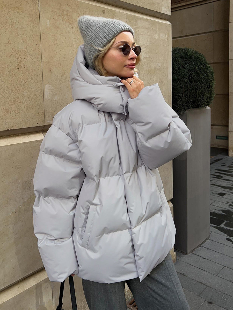 Oversized Quilted Graceful Puffer Down Coat