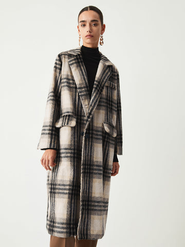 Glen Check Graceful Longline Coat