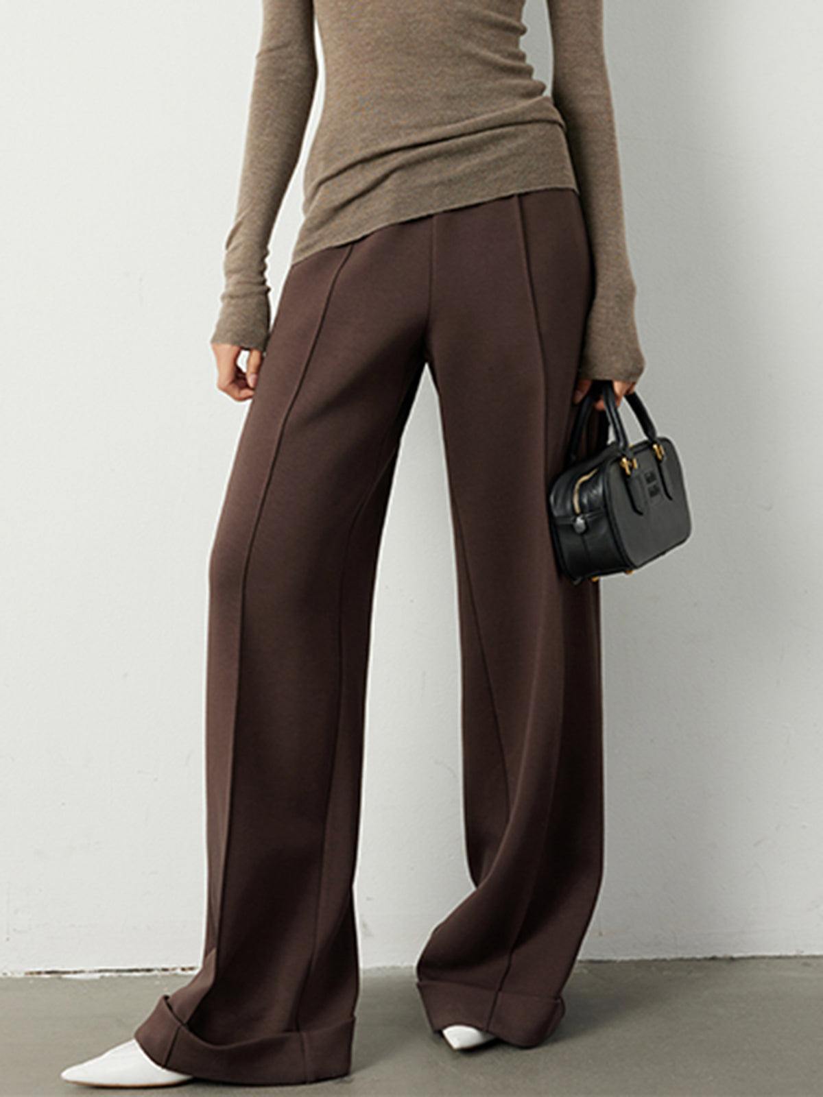 Solid Charming Pleated Sweatpants