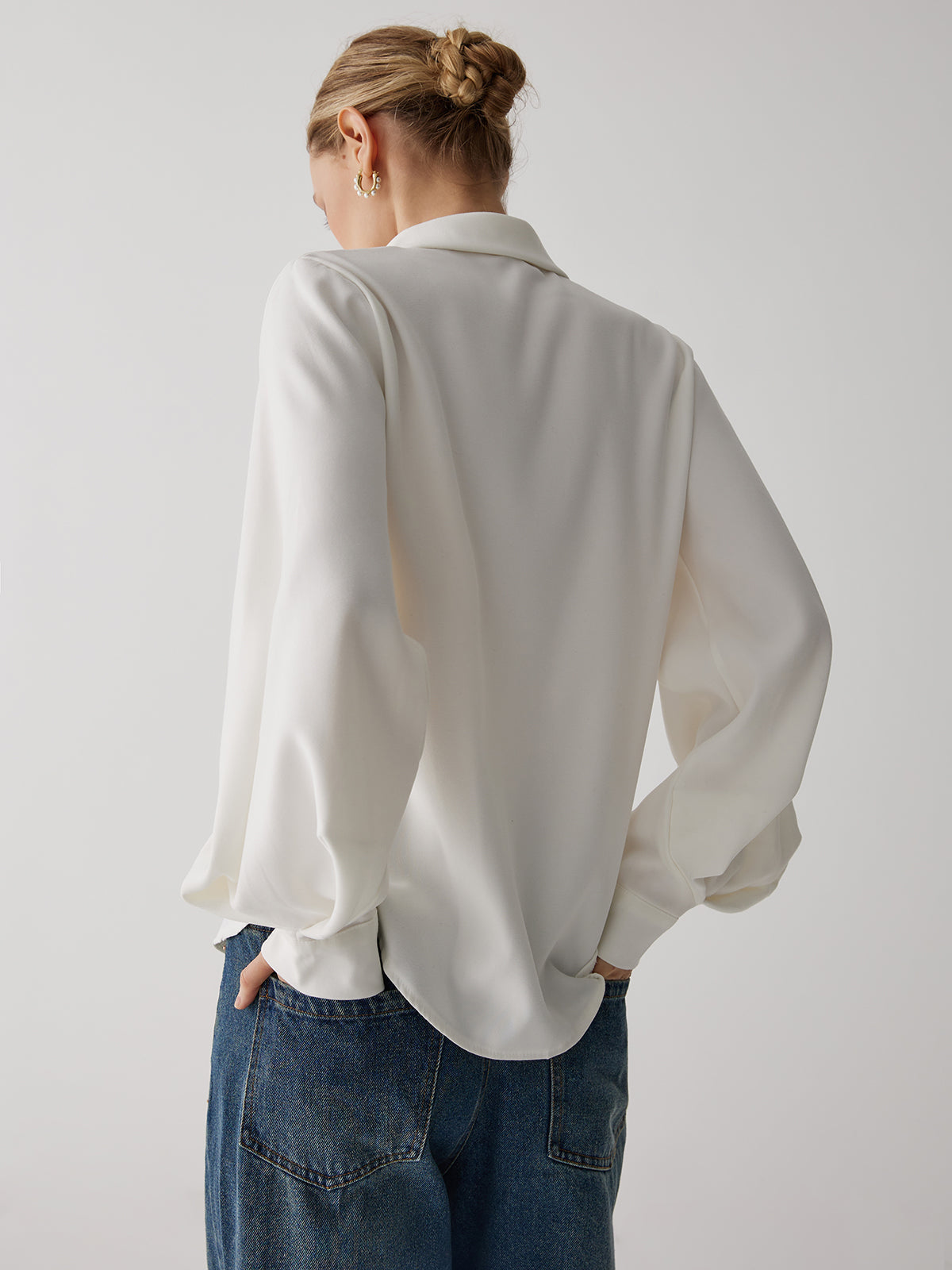 Solid Casual Graceful Button Shirt