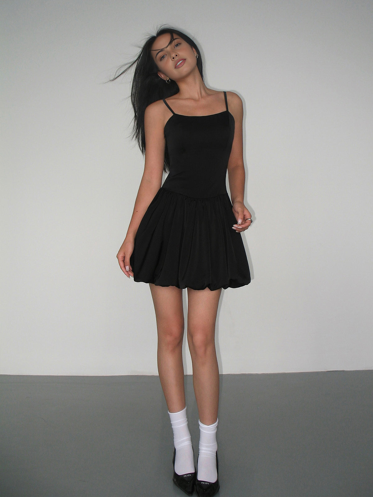 Solid Cami Graceful Short Dress