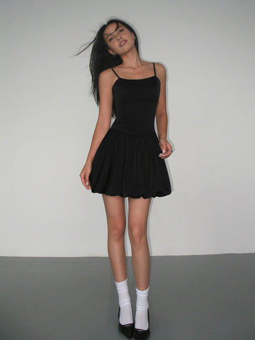 Solid Cami Graceful Short Dress