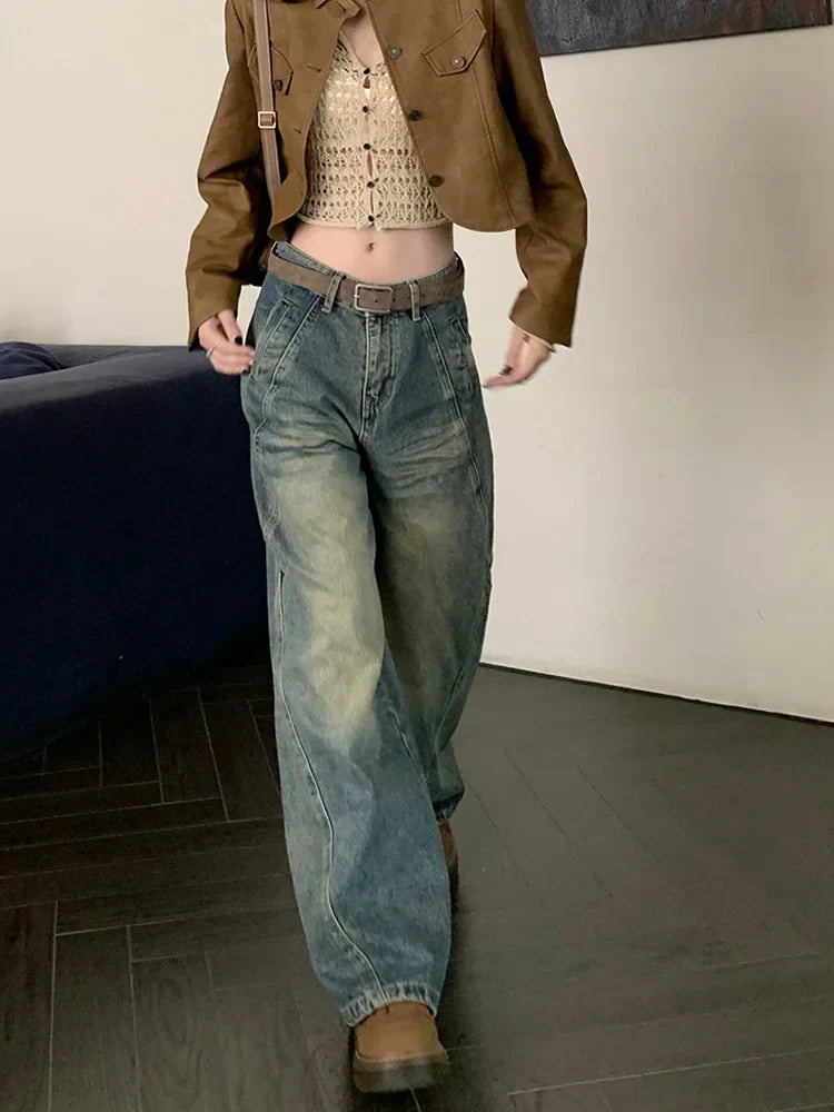 American Vintage Loose Wide-leg Denim Jeans