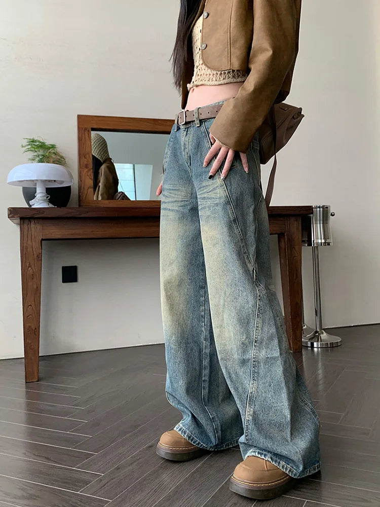 American Vintage Loose Wide-leg Denim Jeans