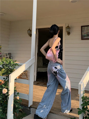 Streetwear Fashion Baggy American Loose Wide Leg Jeans
