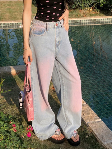 Streetwear Fashion Baggy American Loose Wide Leg Jeans
