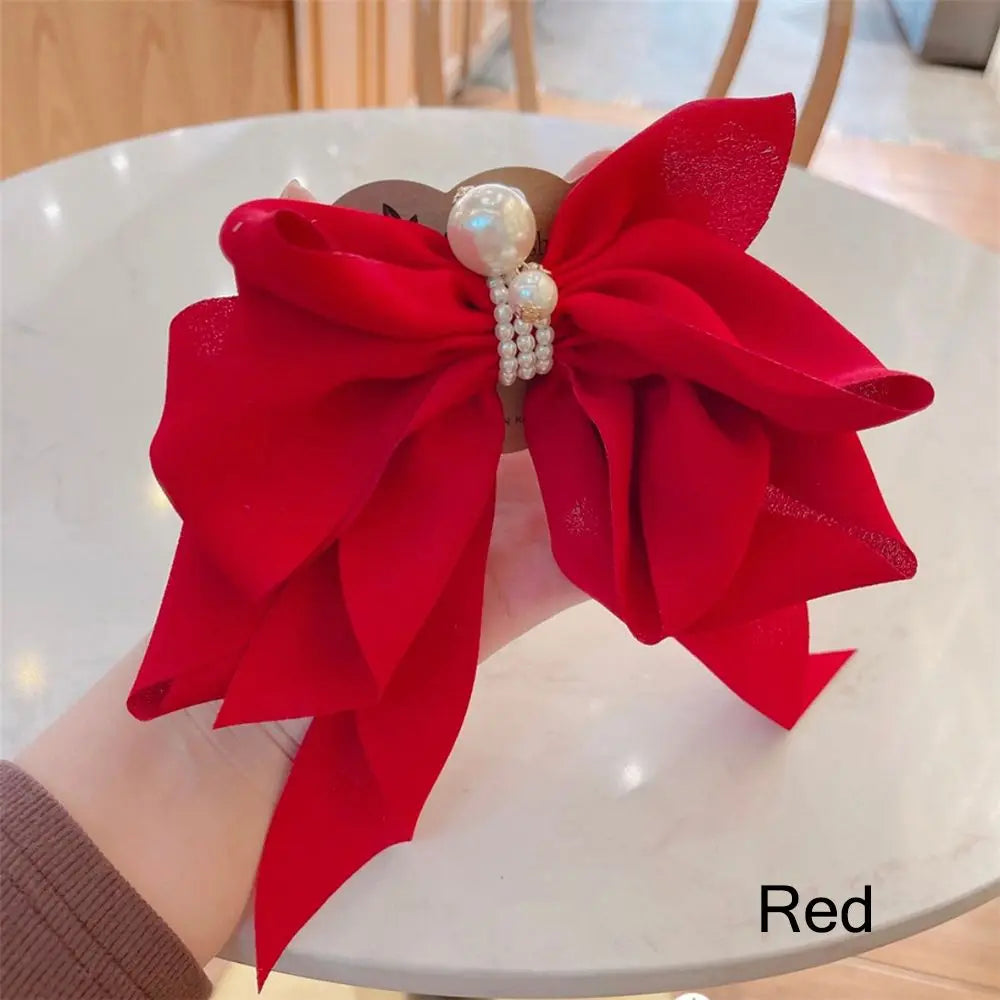 Big Ribbon Bowknot Spring Ponytail Fashion Christmas Hair Accessory