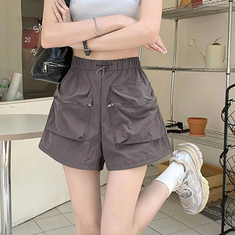 Black Cargo Pants Women's Summer Shorts