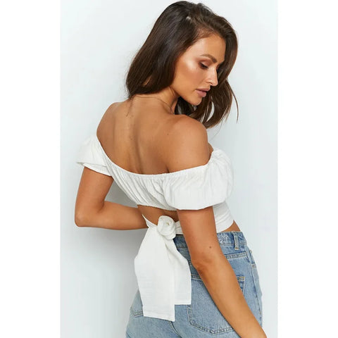 Pleated Solid Color Wrap Short Sleeve Tee