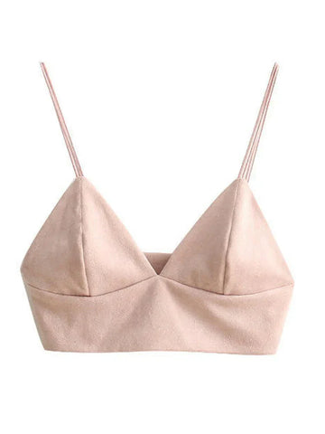 Pink Strappy Bralette Crop Top