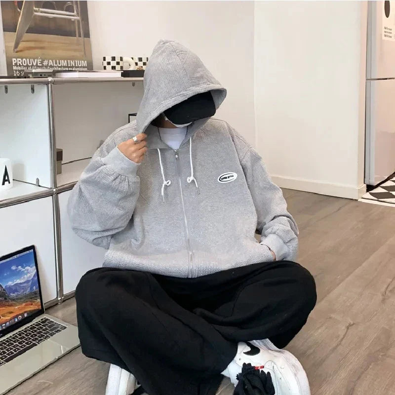 Spring Autumn Fashion Brand Ins Trend Large Size Y2K Zip Hoody