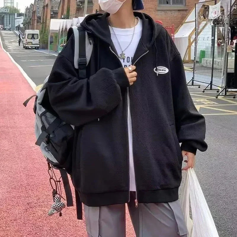 Spring Autumn Fashion Brand Ins Trend Large Size Y2K Zip Hoody