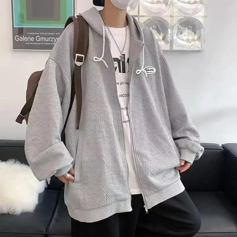 Spring Autumn Fashion Brand Ins Trend Large Size Y2K Zip Hoody