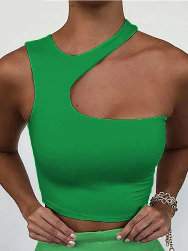 Cut Out Off Shoulder Crop Top