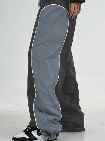 Patchwork Baggy Nylon Sweatpants