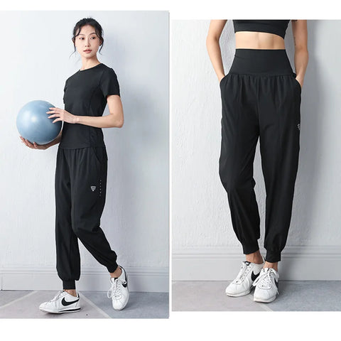 High Waist Tapered Casual Sweatpants