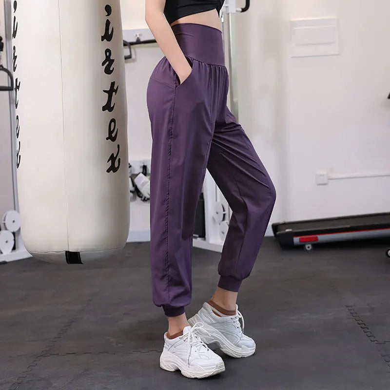 High Waist Tapered Casual Sweatpants