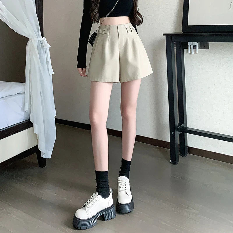 Autumn Winter High Waist Wide-leg Casual Boots Shorts