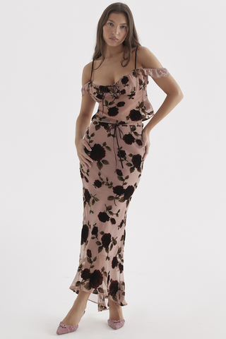 Pink Rose Dessert Top Graceful + Craft Skirt Set