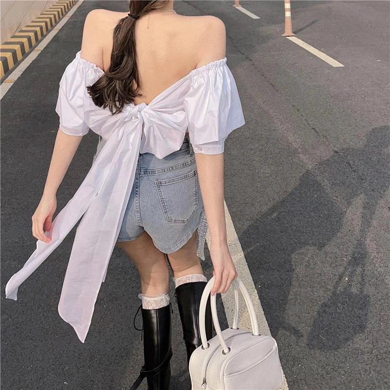 Loose White Long-sleeved Office Blouse