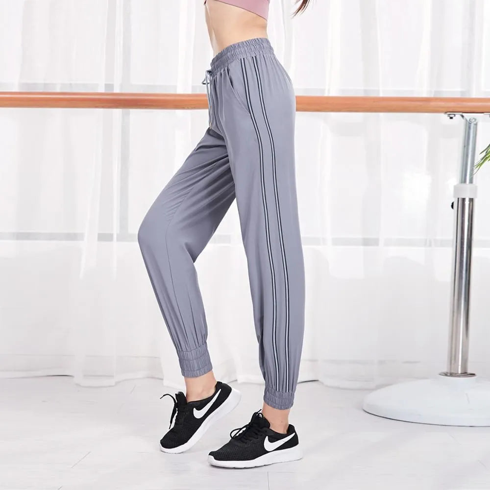 Stripe Quick Dry Reflective Outdoor Sweatpants