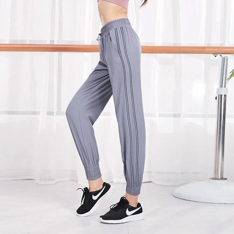 Stripe Quick Dry Reflective Outdoor Sweatpants