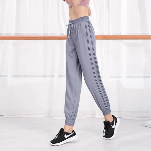 Stripe Quick Dry Reflective Outdoor Sweatpants