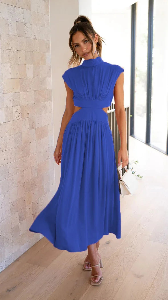 Beach Maxi Hollow Out Casual Fashion Summer Sexy V-neck Long Midi Dress