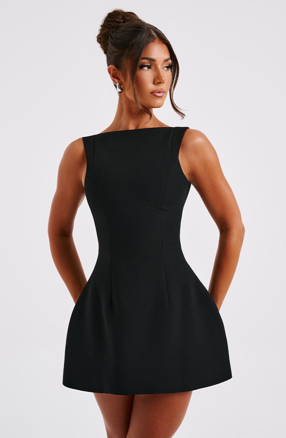 Alana Mini Graceful Dress - Black