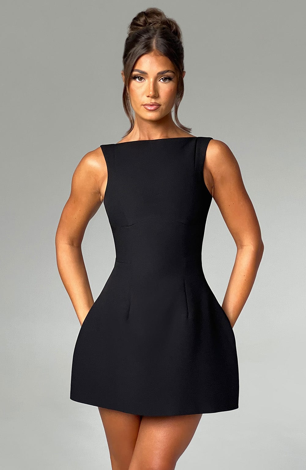 Alana Mini Graceful Dress - Black