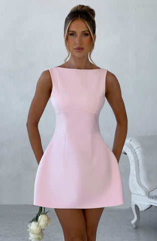 Alana Mini Graceful Dress - Blush