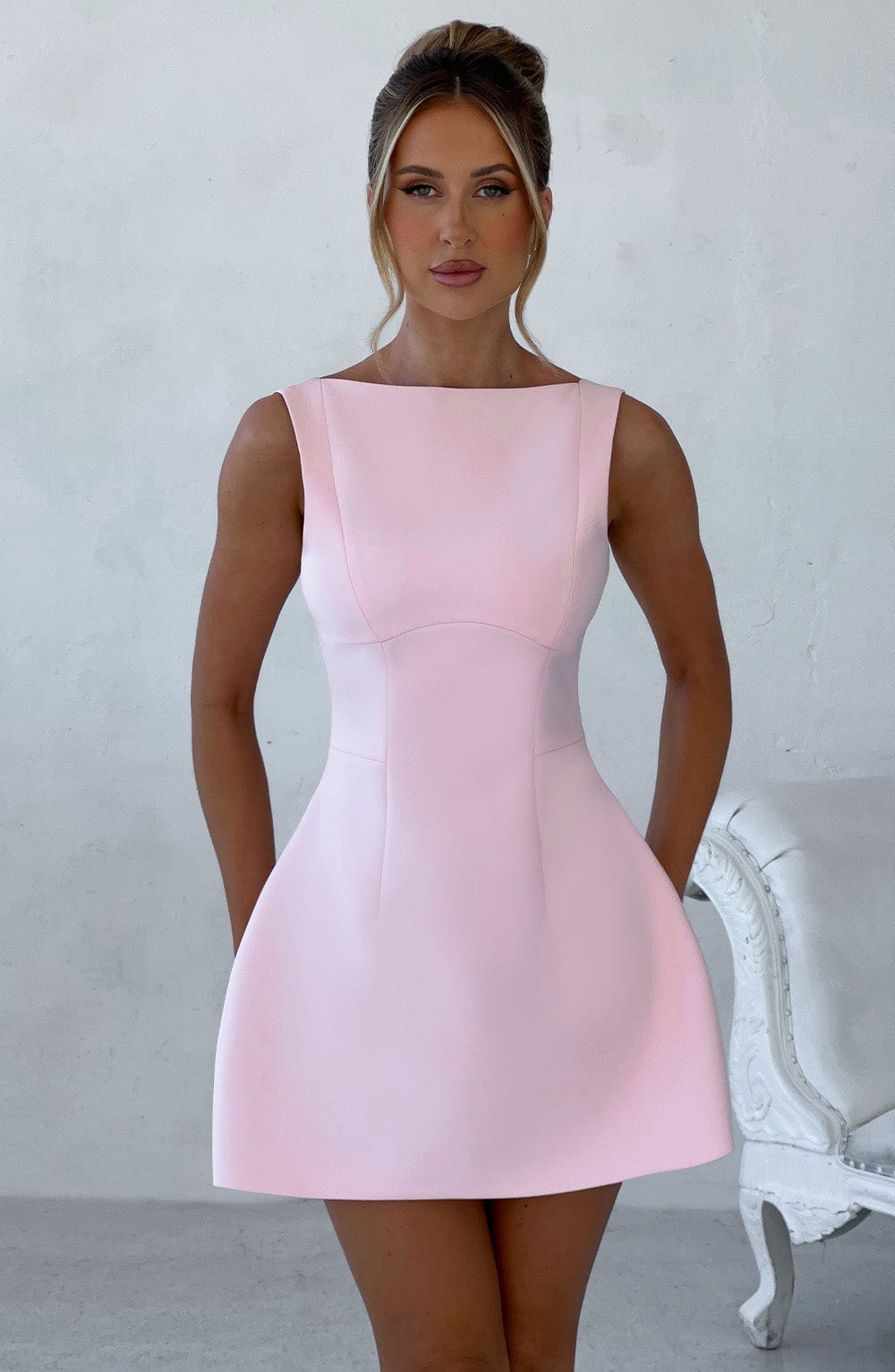 Alana Mini Graceful Dress - Blush