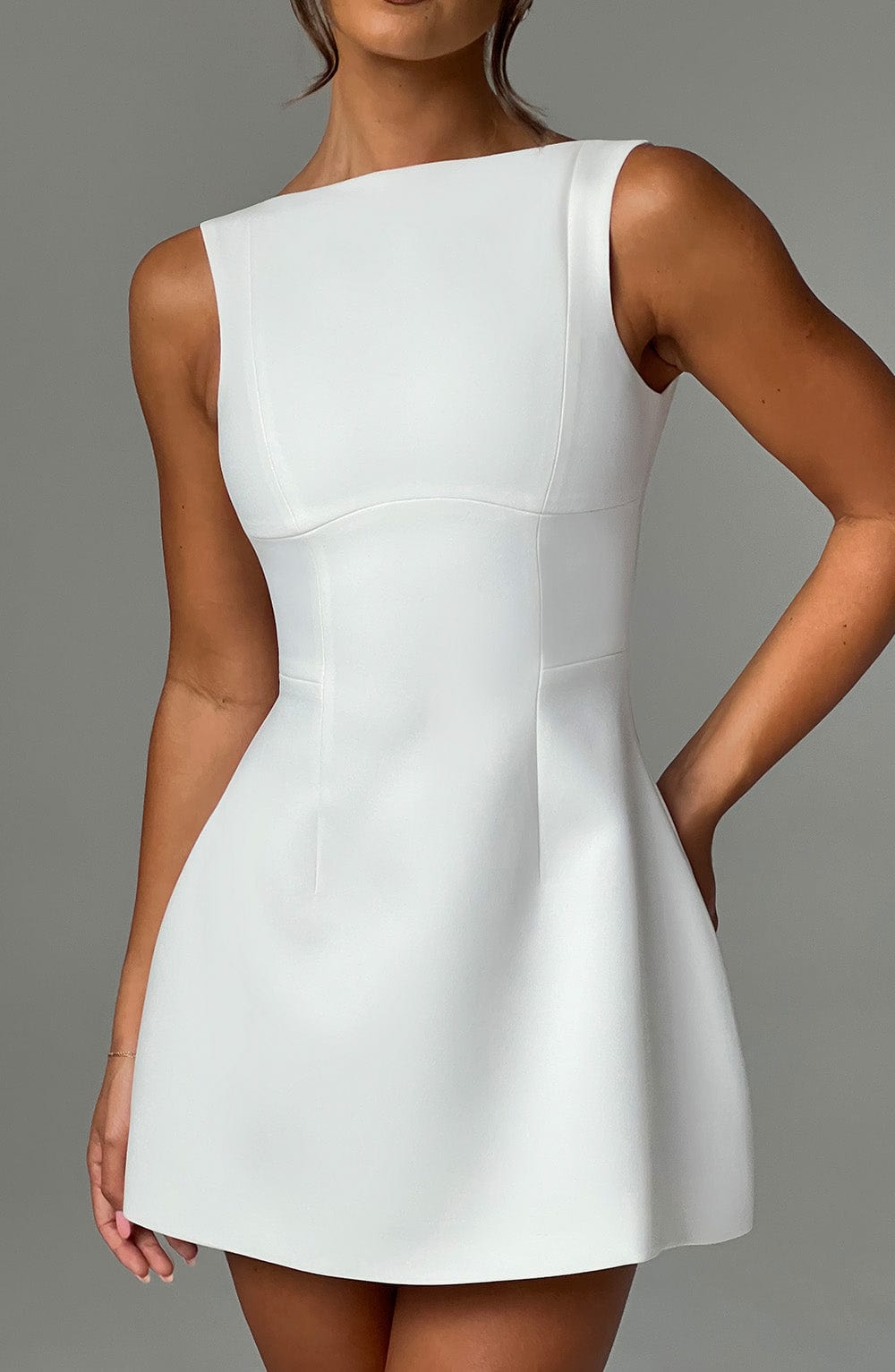 Alana Mini Graceful Dress - Ivory