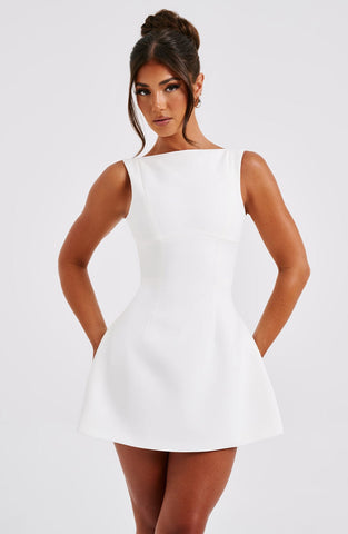 Alana Mini Graceful Dress - Ivory