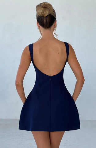 Alana Mini Graceful Dress - Navy