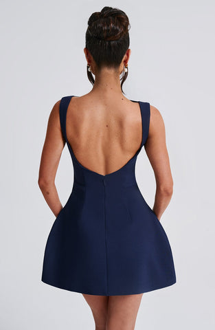 Alana Mini Graceful Dress - Navy