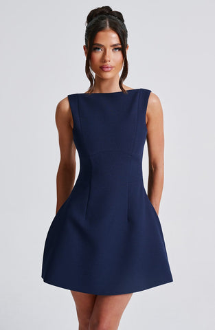 Alana Mini Graceful Dress - Navy