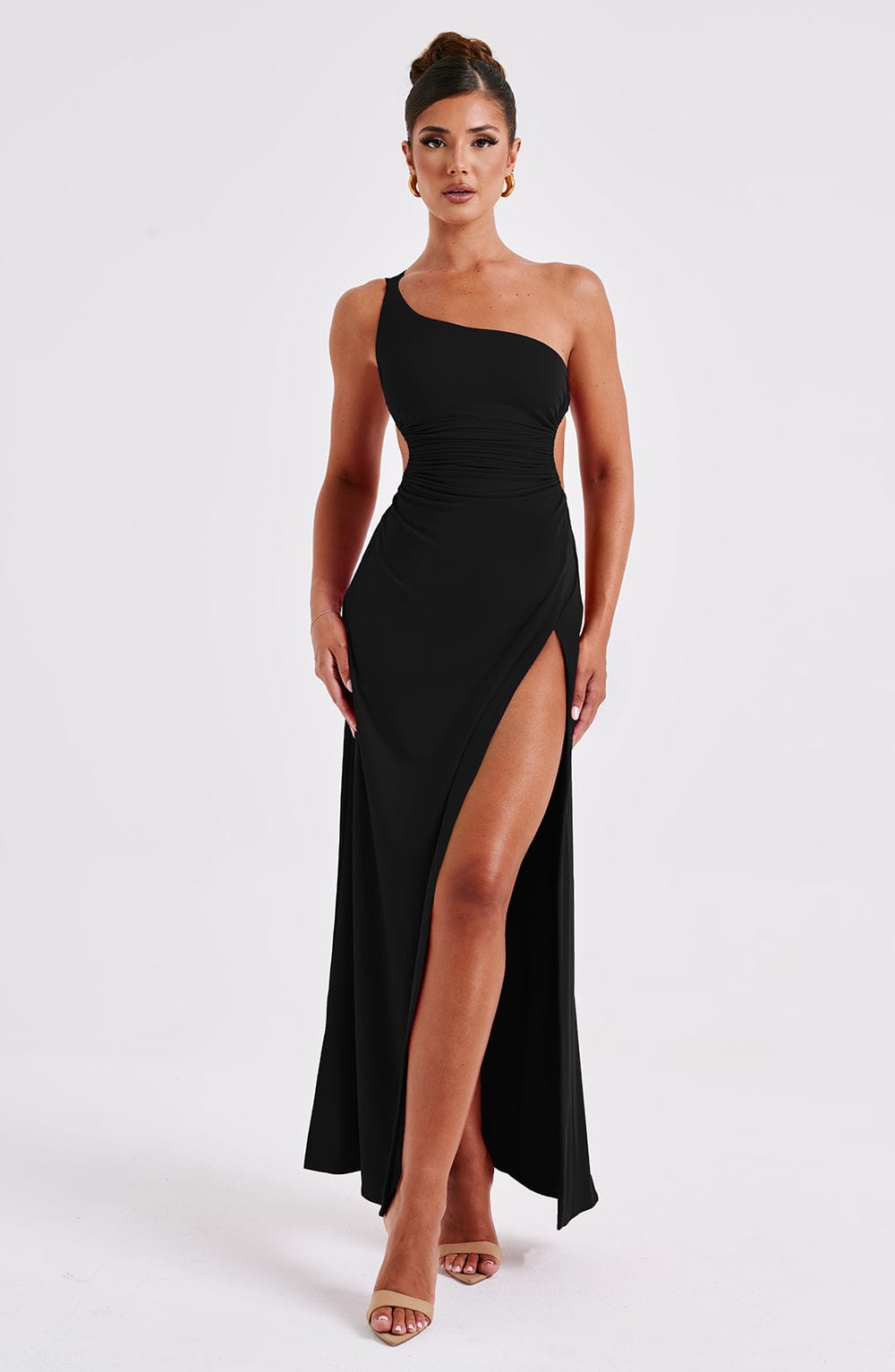 Alecia Maxi Graceful Dress - Black