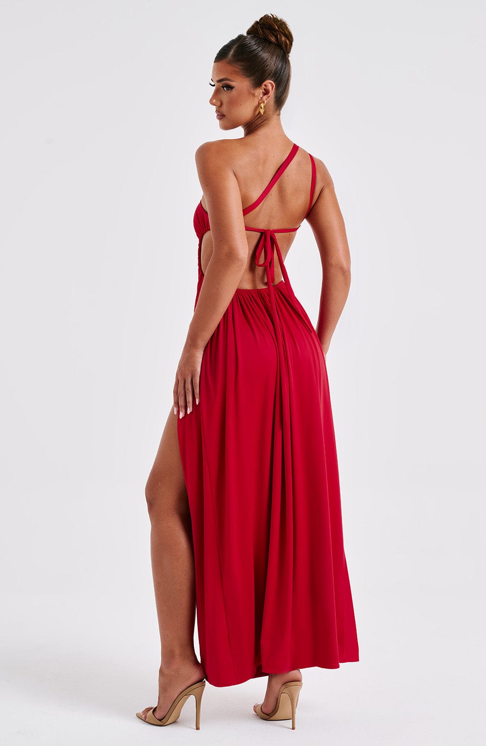 Alecia Maxi Graceful Dress - Red