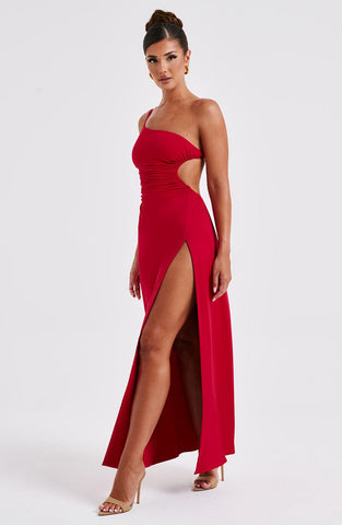 Alecia Maxi Graceful Dress - Red