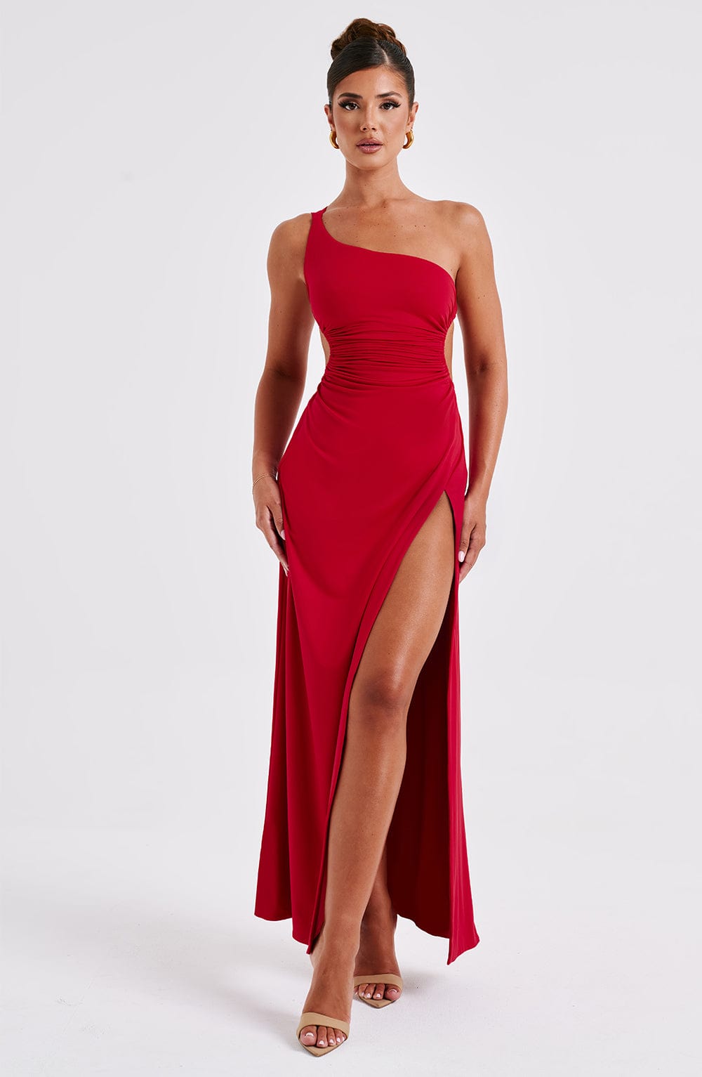 Alecia Maxi Graceful Dress - Red