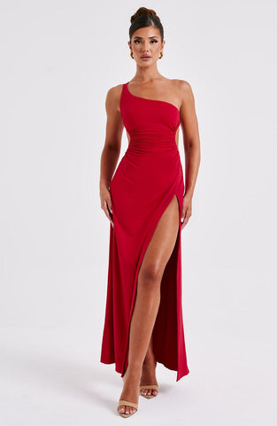 Alecia Maxi Graceful Dress - Red