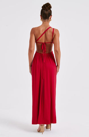 Alecia Maxi Graceful Dress - Red